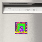 Niedliche Streifen, Polka-Punkte, Eule, Geburtsmag Magnet (In Situ (Geschirrspüler))
