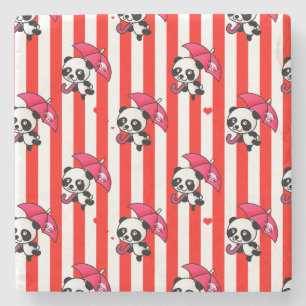 Niedliche Streifen Steinuntersetzer