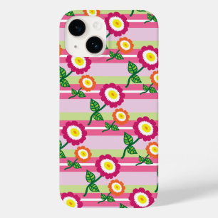 Niedliche Streifen und Blume iPhone 7 Fall Case-Mate iPhone Hülle