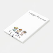 Niedliche Strichmännchen Post-it Klebezettel (angewinkelt)