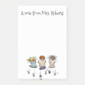 Niedliche Strichmännchen Post-it Klebezettel (Vorderseite)