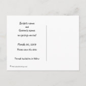 Niedliche Strichmännchen Save the Date Postkarten (Rückseite)