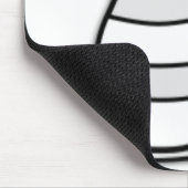 Niedliche Stripey Weiß-Katze Mousepad (Ecke)