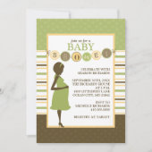 Niedliche Stripte Kinderdusche Einladung (Vorderseite)