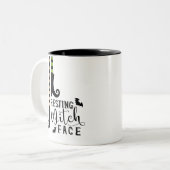 Niedliche Strumpf Stiefel, die Hexenmeisterschaft Zweifarbige Tasse (Vorderseite Links)