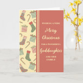 Niedliche Strümpfe Godtoy & Family Weihnachten Karte (Gelbe Blume)