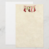 Niedliche Strümpfe zu Weihnachten Briefpapier (Vorne/Hinten)