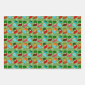 Niedliche Strümpfe zu Weihnachten Geschenkpapier Set (Vorderseite)