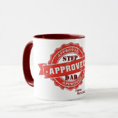 Niedliche Stufe Papa genehmigt Personalisiertes Ge Tasse (Vorderseite Links)