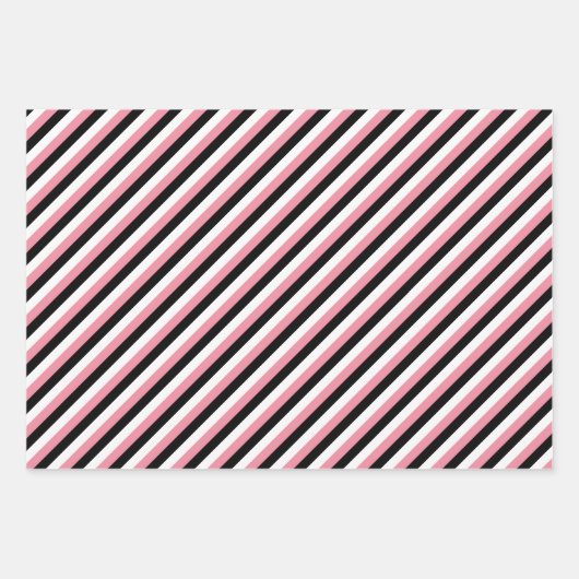 Niedliche Stylesheftwerkzeuge aus Schwarz-Rosa Geschenkpapier Set (Vorderseite 2)