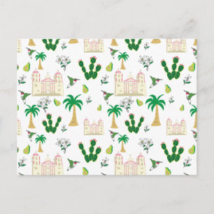 Niedliche Südkalifornische Tiere und Pflanze Postkarte