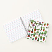 Niedliche Sukkulationen und Kaktusmuster Notizblock (Innenseite)