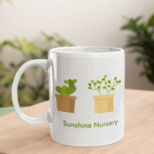 Niedliche sukkulente Personalisierte grüne Pflanze Kaffeetasse