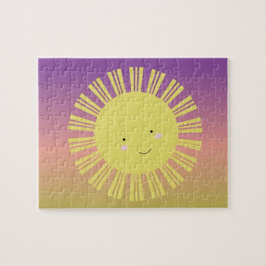 Niedliche Sun Kids Rainbow Gradient Puzzle (Horizontal)