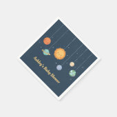 Niedliche Sun Planets Space Themendusche Serviette (Ecke)