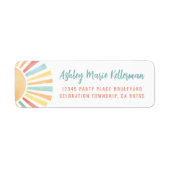 Niedliche Sun-Rücksendeadresse (Vorne)