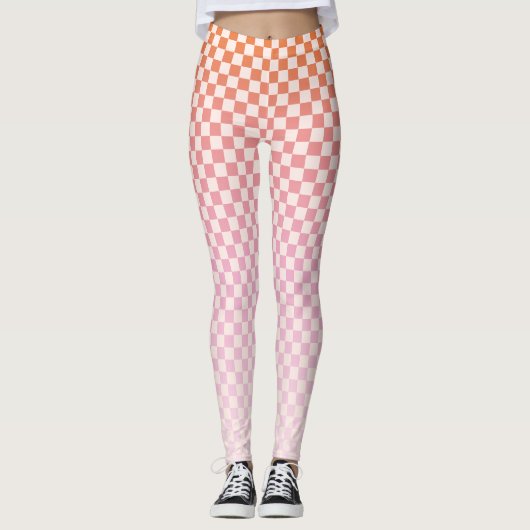 Niedliche Sunsel Pink Leggings (Vorderseite)