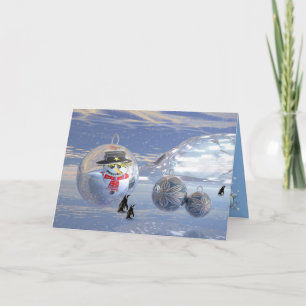 Niedliche surrealistische Weihnachtskarte Feiertagskarte