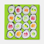 Niedliche Sushi-Illustration Magnet (Vorne)