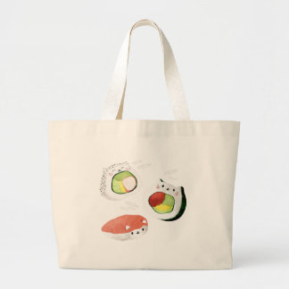 Niedliche Sushi-Katze Jumbo Stoffbeutel