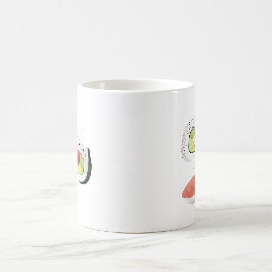 Niedliche Sushi-Katze Kaffeetasse (Mittel)