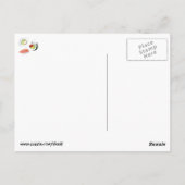 Niedliche Sushi-Katze Postkarte (Rückseite)
