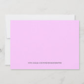 NIEDLICHE süße Baby-Dusche rosa Damen-Wanze Einladung (Rückseite)