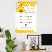 Niedliche süße Honigbiene Begrüßungshower Poster (Heimbüro)