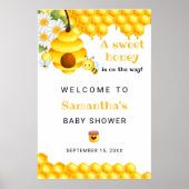 Niedliche süße Honigbiene Begrüßungshower Poster (Vorne)