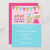 Niedliche süße Leckerei-Geburtstags-Party Einladung (Vorne/Hinten)