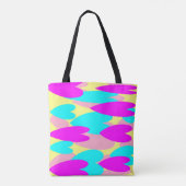 Niedliche süße Pastelltöne blass gelb und rosa Tasche (Rückseite)