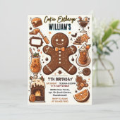 niedliche süße Speisen Kids Keks Kekse Tausch 7. G Einladung (Stehend Vorderseite)