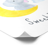 Niedliche süße Träume Zitat Elefantenmauer Kinderz Poster (Ecke)