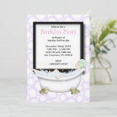 NIEDLICHE süße Wellness-Center-Bad-Massage und Einladung (Stehend Vorderseite)