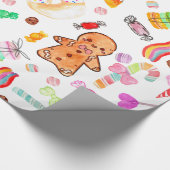 Niedliche Süßigkeiten Eis Cream Gingerbrot Candyla Geschenkpapier (Ecke)