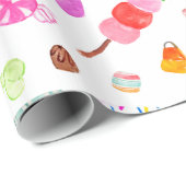 Niedliche Süßigkeiten Eis Cream Gingerbrot Candyla Geschenkpapier (Rolleneckpunkt)