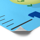 Niedliche Süßspeise-Rezepte Cartoon-Wachstumstabel Poster (Ecke)