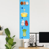 Niedliche Süßspeise-Rezepte Cartoon-Wachstumstabel Poster (Heimbüro)