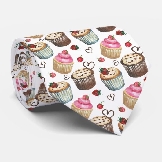 Niedliche Süßwarenbeermuster Krawatte (Gerollt)