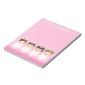 Niedliche Swan Ballerina für Mädchen Notizblock (Rotiert)