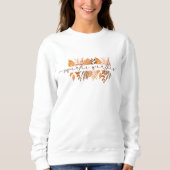 Niedliche Sweater Weather Script-Herbstlaub | weiß Sweatshirt (Vorderseite)