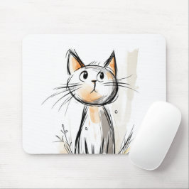 Niedliche Sweet Cat Illustration Mousepad