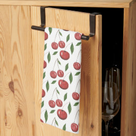Niedliche Sweet Cherries Aquarellbilder Geschirrtuch