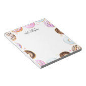 Niedliche Sweet Donuts Eine Notiz aus dem Skript-E Notizblock (angewinkelt)