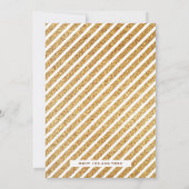 Niedliche Sweet Floral Gold Butterfly Girls Aqiqah Einladung (Rückseite)