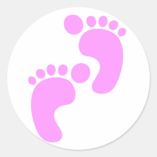 Niedliche Sweet Footstep Funny Shirt Runder Aufkleber