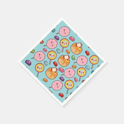 Niedliche Sweet Kawaii-Leckereien Serviette (Ecke)