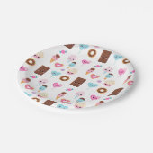 Niedliche Sweet & Leckereien Feier Geburtstagspart Pappteller (Schrägansicht)