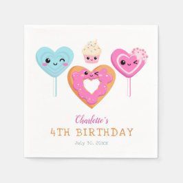 Niedliche Sweet & Leckereien Feier Geburtstagspart Serviette