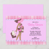 NIEDLICHE Sweet PINK Kinderdusche Einladung (Vorne/Hinten)